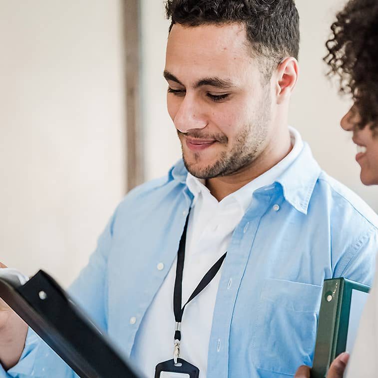 Two People Collaborating